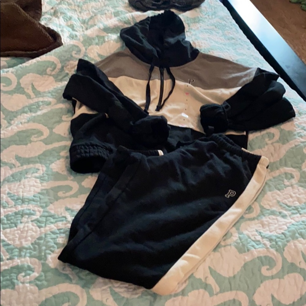NWT VS Pink Sweatshirt and Joggers